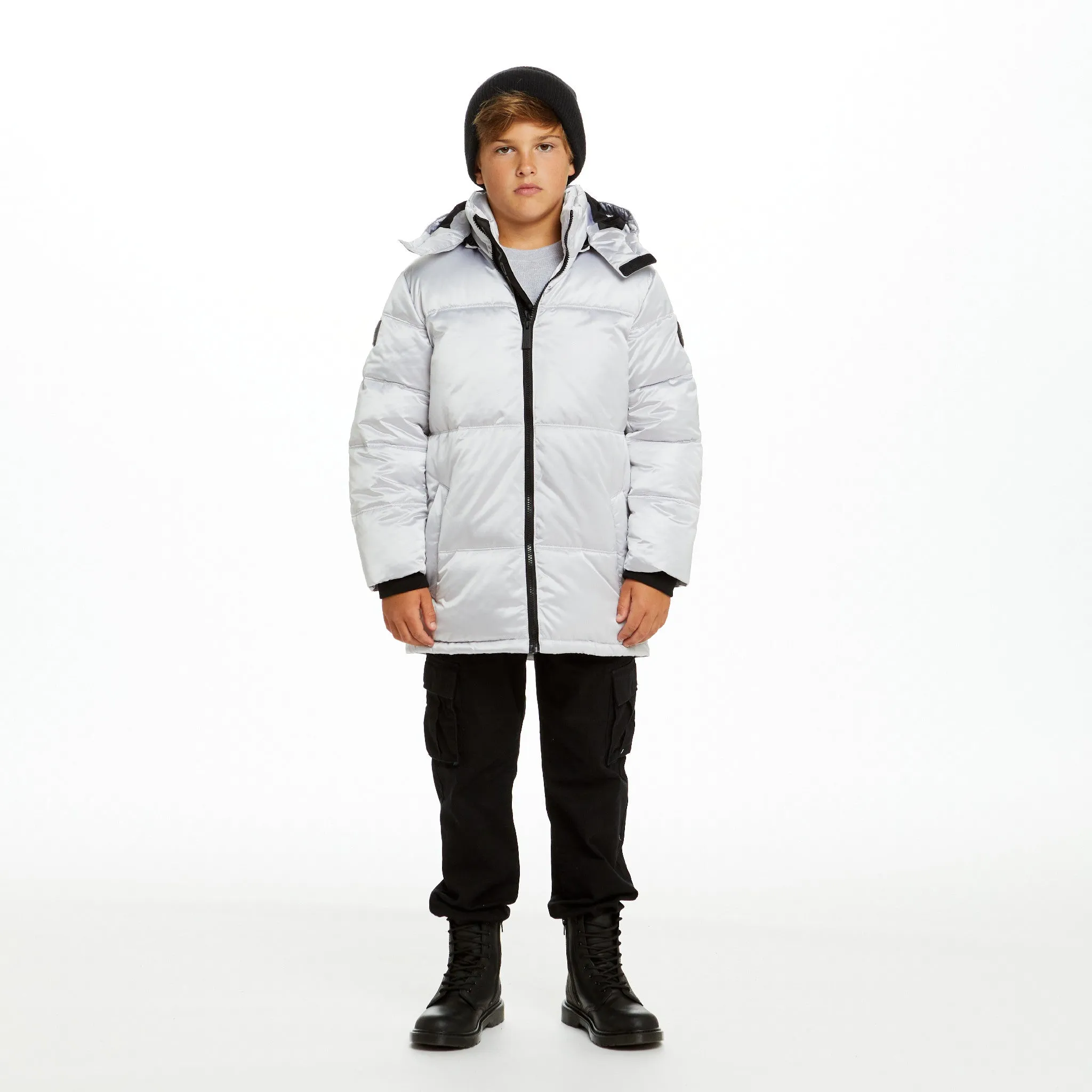 SPACEONE x Andy & Evan®| Galactic Puffer Jacket | Galaxy White
