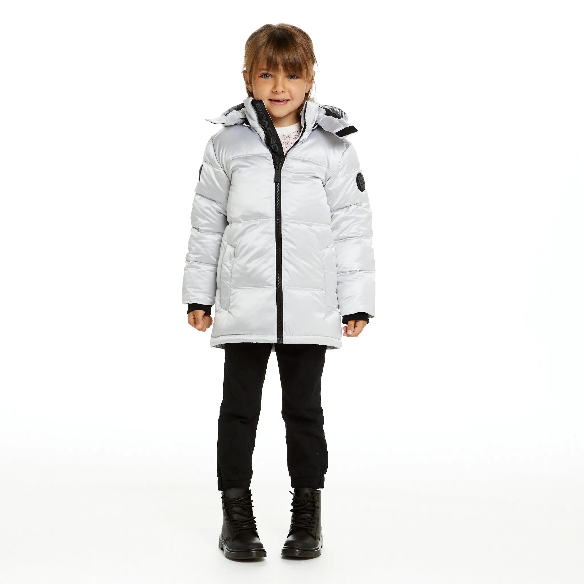 SPACEONE x Andy & Evan®| Galactic Puffer Jacket | Galaxy White