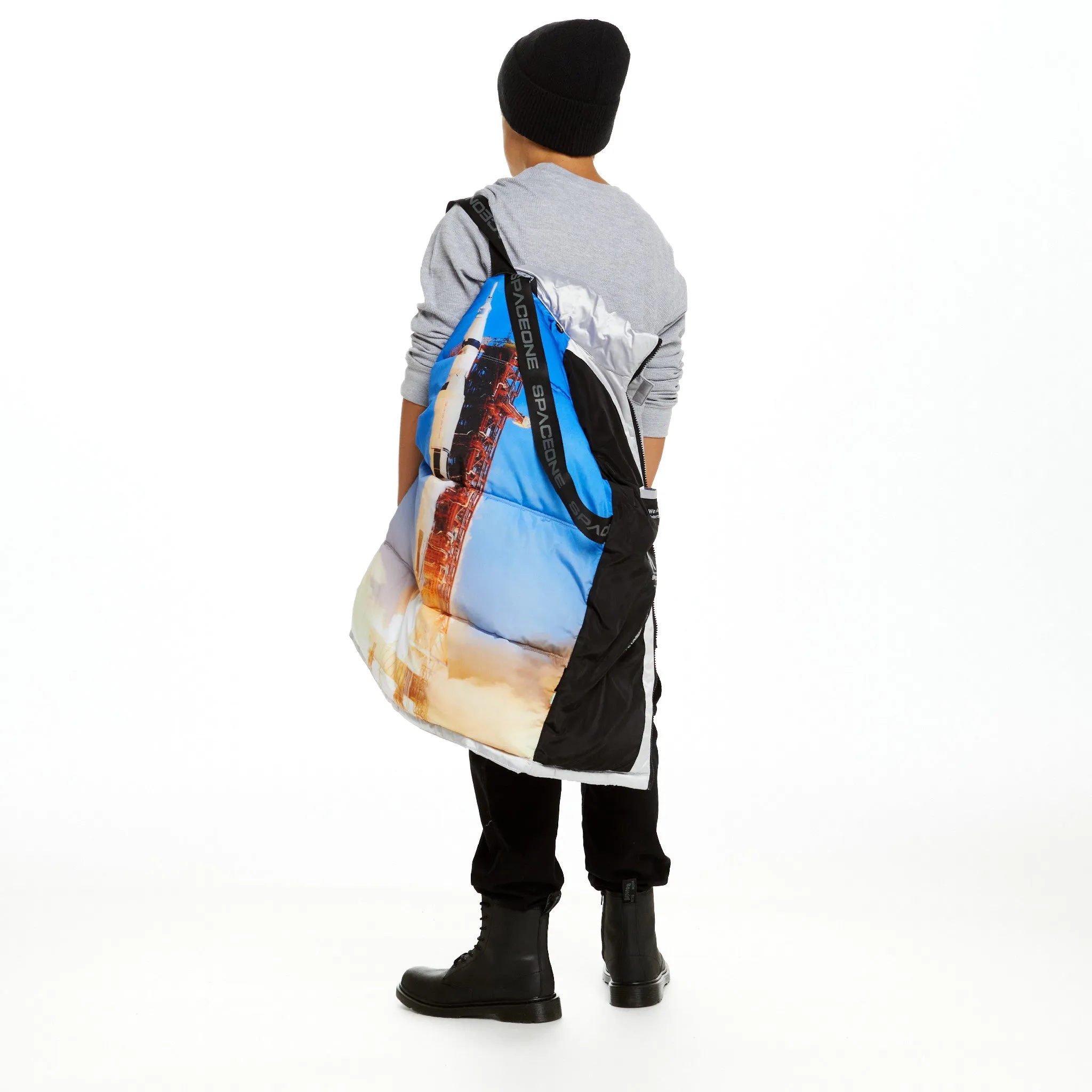 SPACEONE x Andy & Evan®| Galactic Puffer Jacket | Galaxy White
