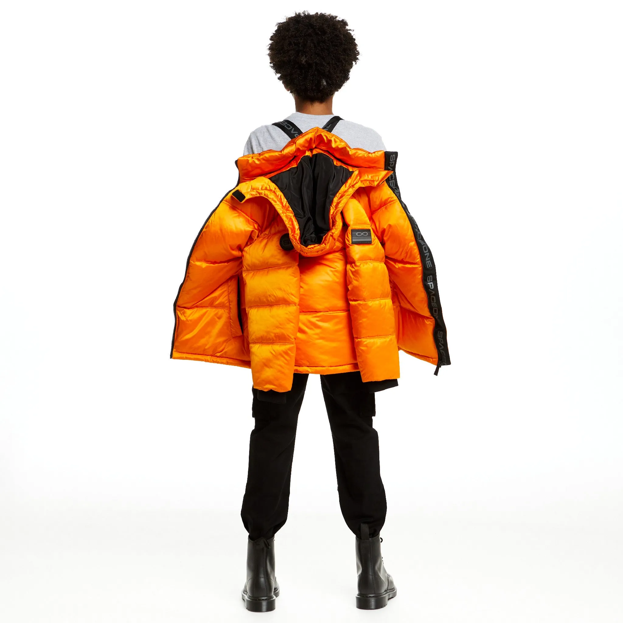 SPACEONE x Andy & Evan® | Galactic Puffer Jacket | Orion Orange