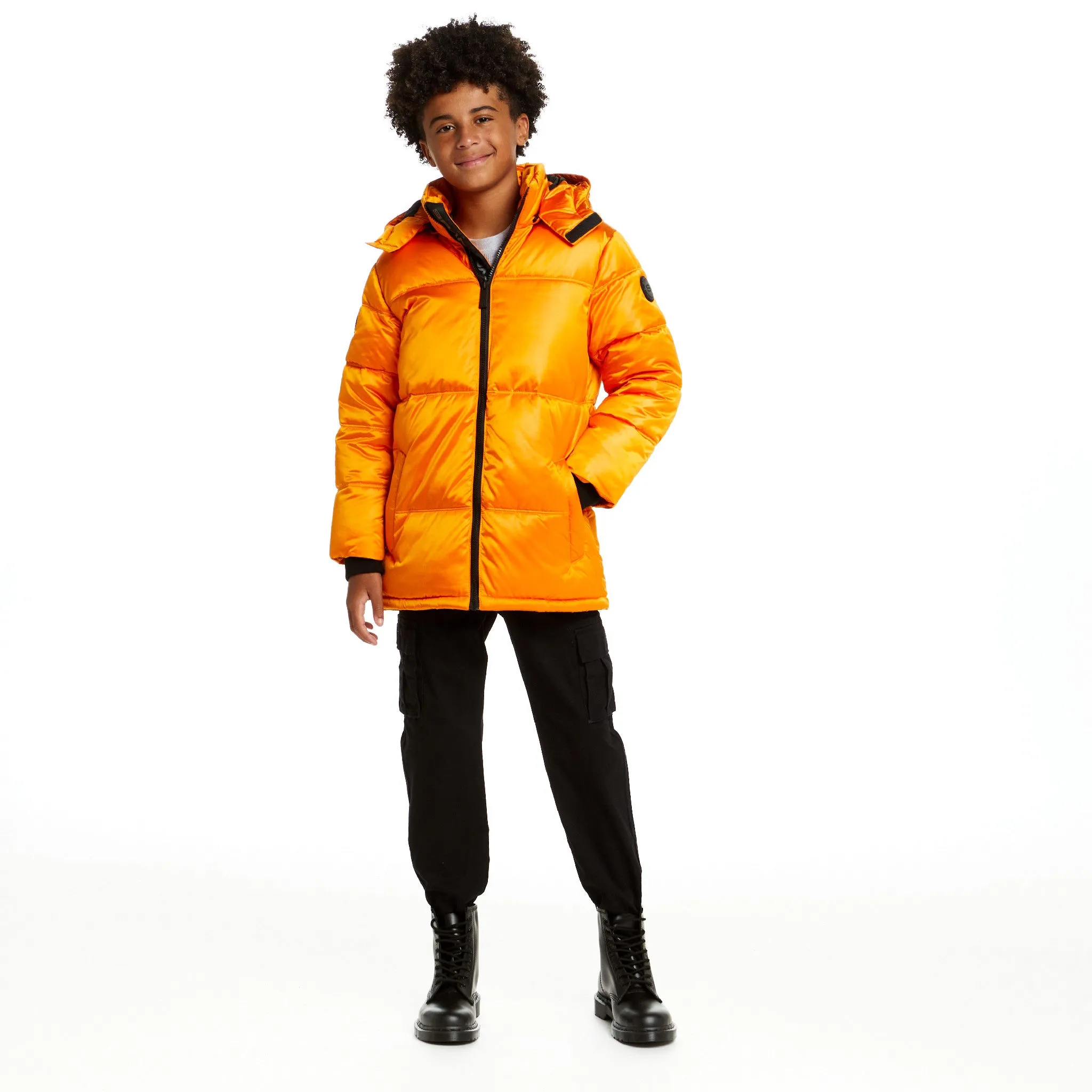 SPACEONE x Andy & Evan® | Galactic Puffer Jacket | Orion Orange