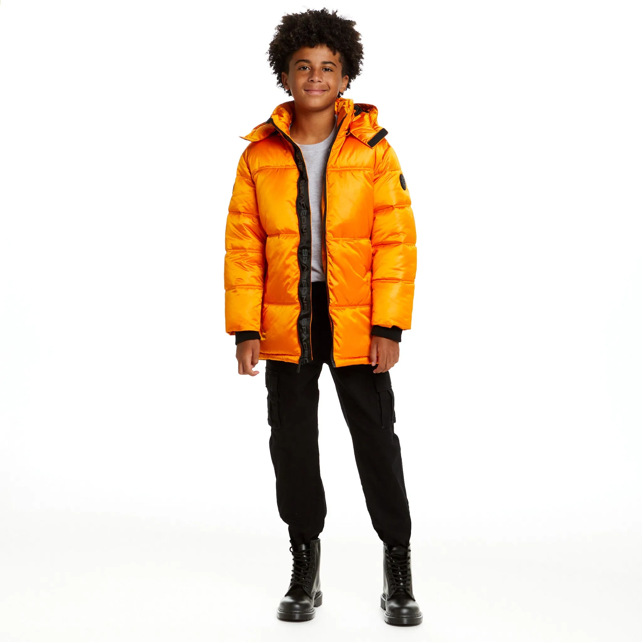 SPACEONE x Andy & Evan® | Galactic Puffer Jacket | Orion Orange