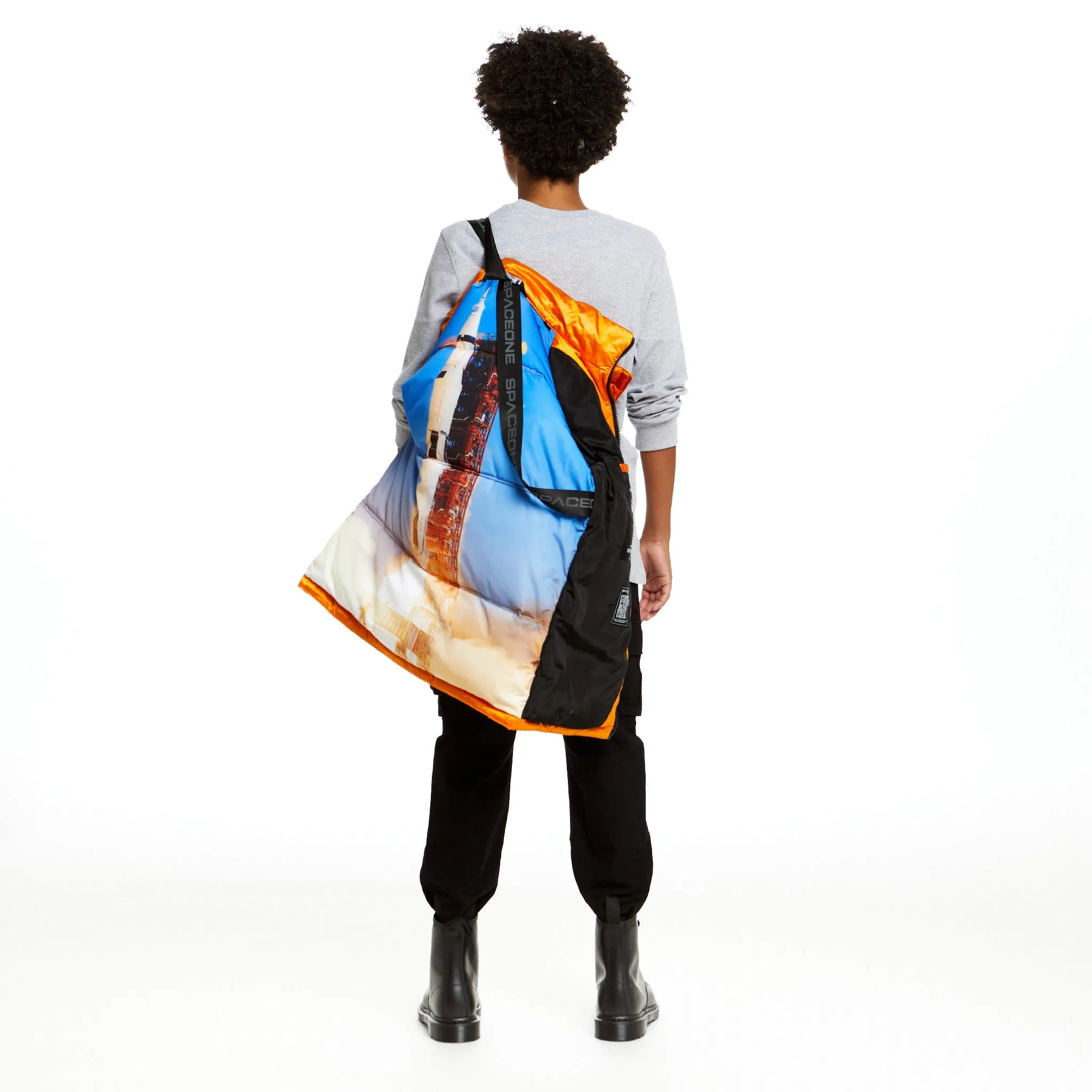 SPACEONE x Andy & Evan® | Galactic Puffer Jacket | Orion Orange