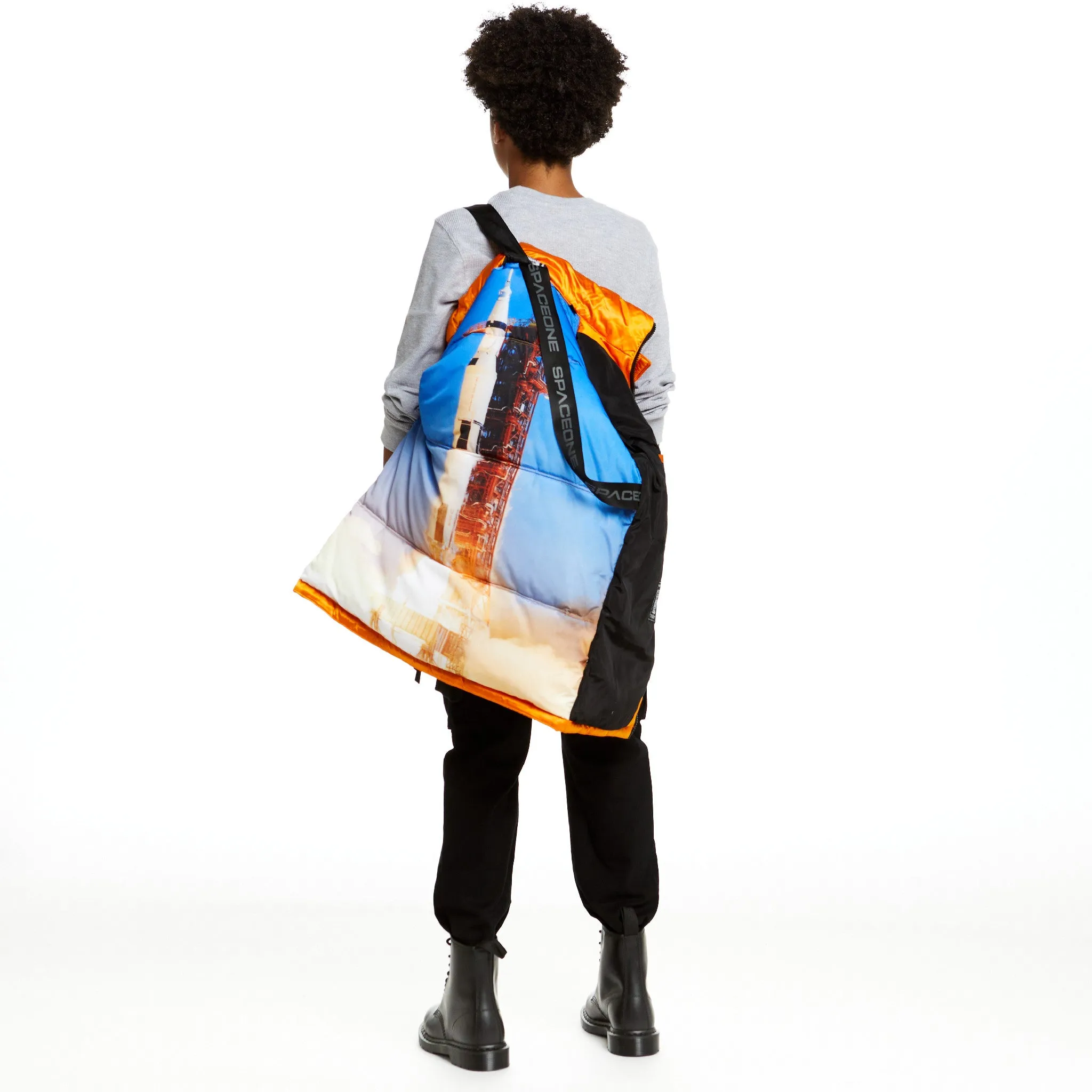 SPACEONE x Andy & Evan® | Galactic Puffer Jacket | Orion Orange