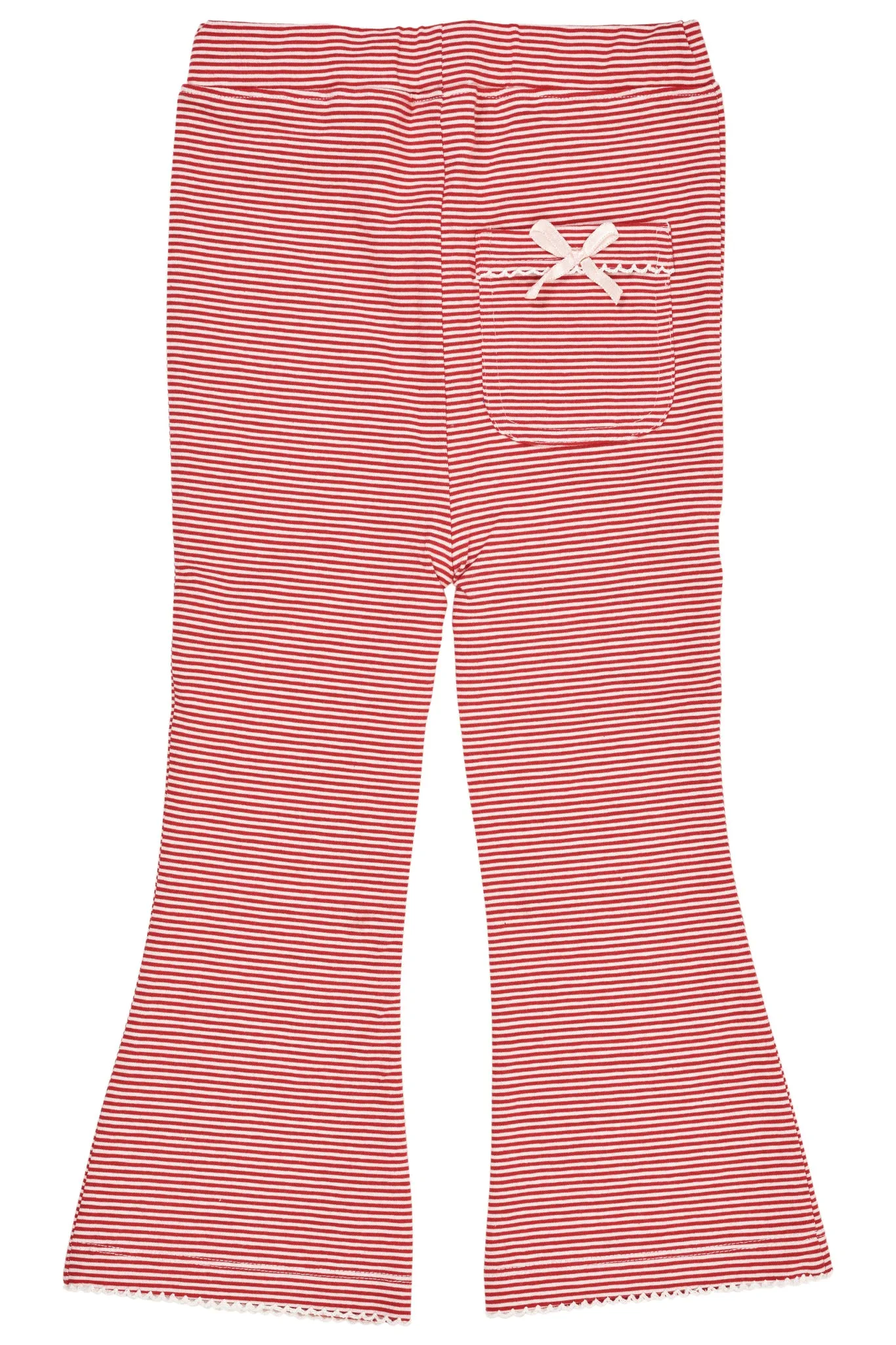STRIPED FLARE PANT - RED/CREAM STRIPE