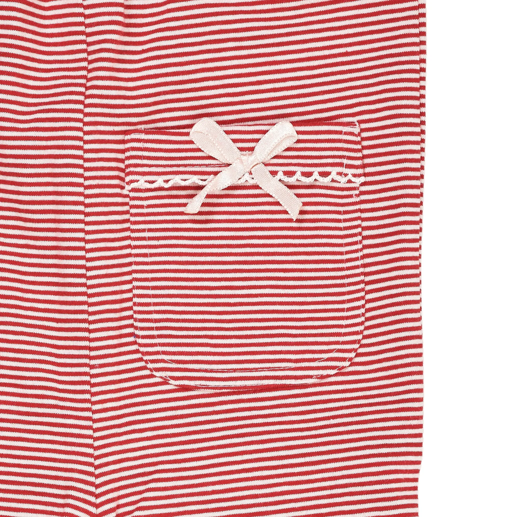 STRIPED FLARE PANT - RED/CREAM STRIPE