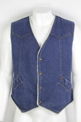 Vintage 70s Levis Orange Tab Sherpa Lined Waistcoat - XL