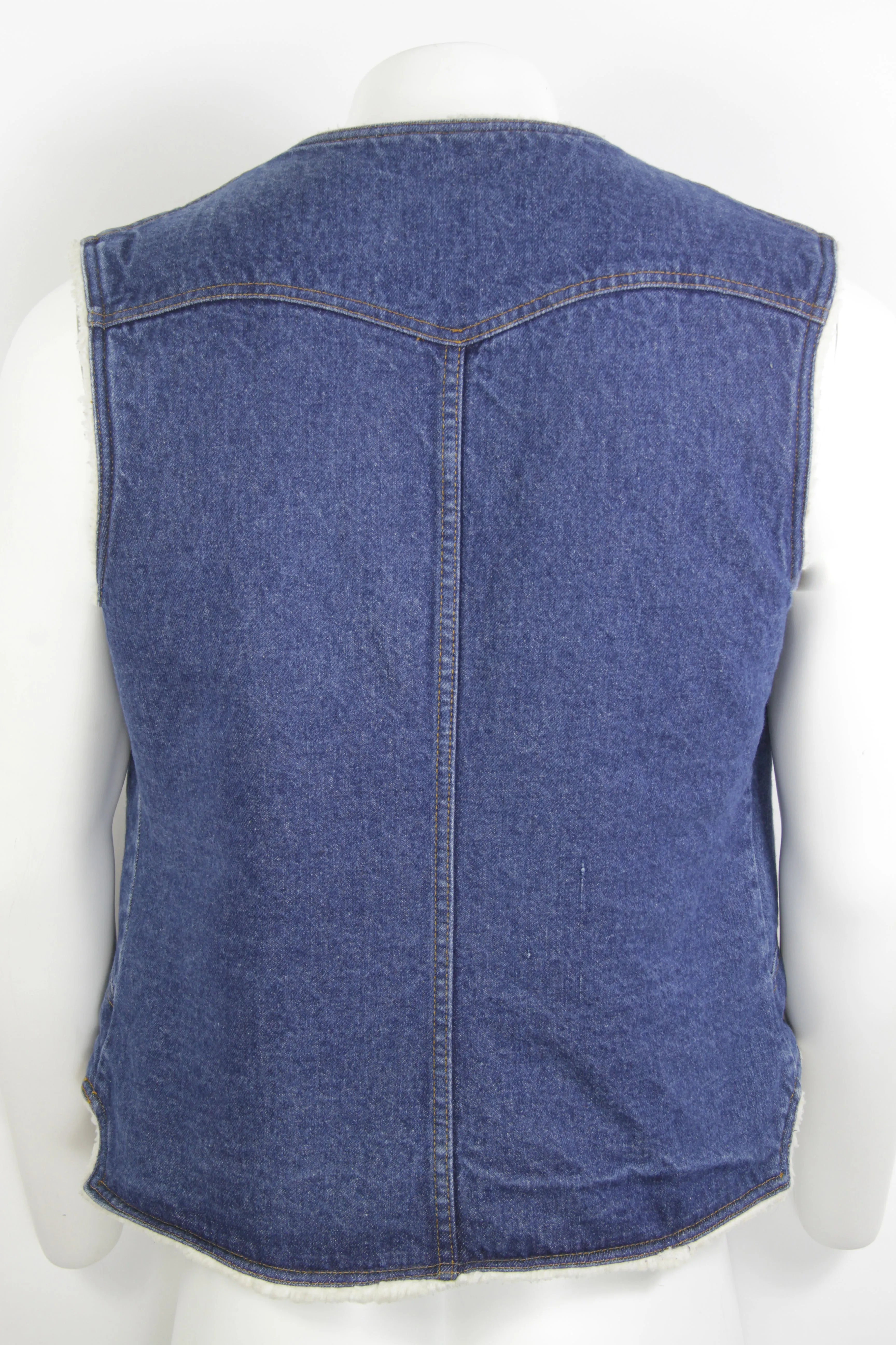 Vintage 70s Levis Orange Tab Sherpa Lined Waistcoat - XL