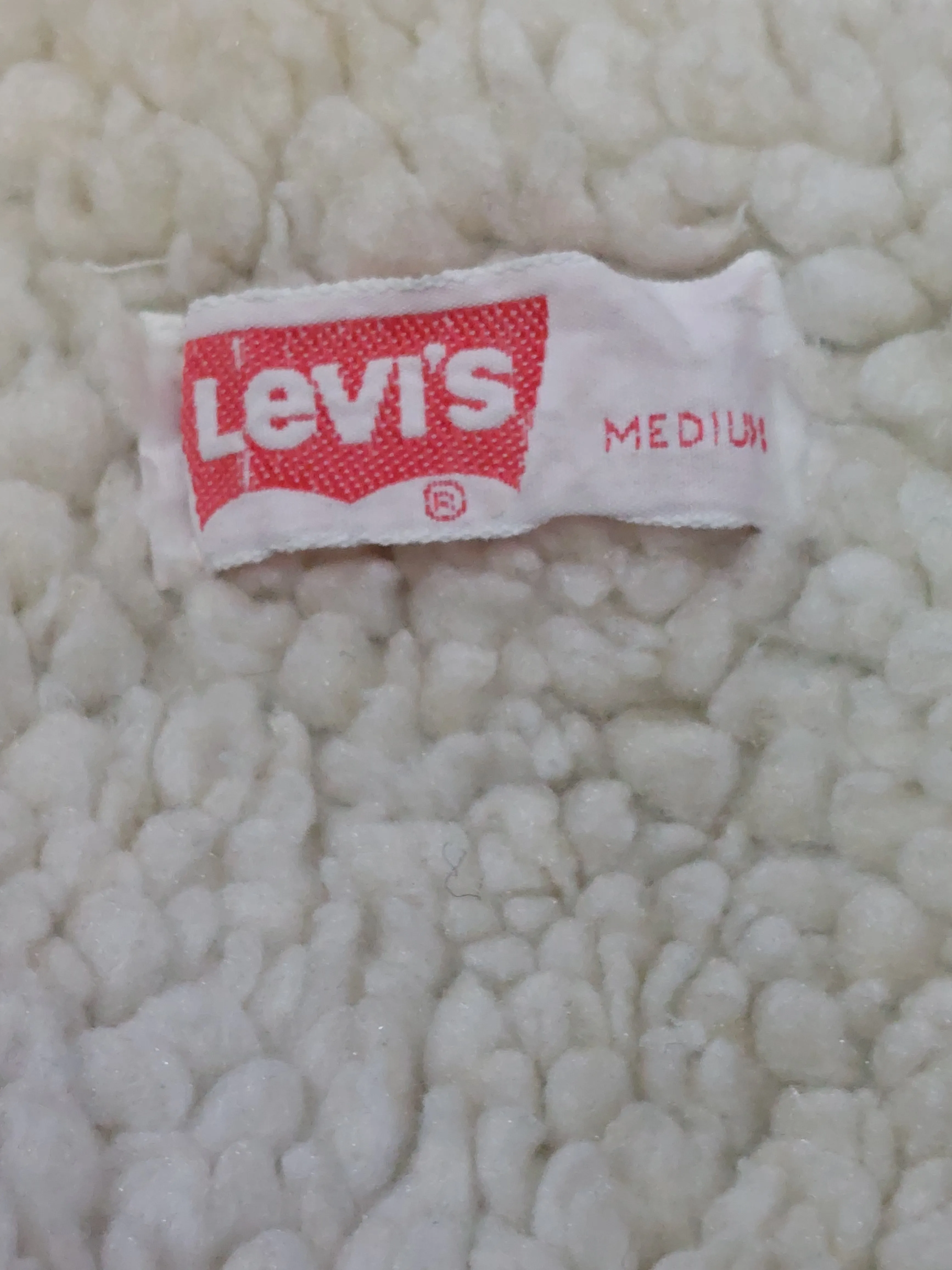 Vintage 70s Orange Tab Levis Sherpa Lined Waistcoat  - M