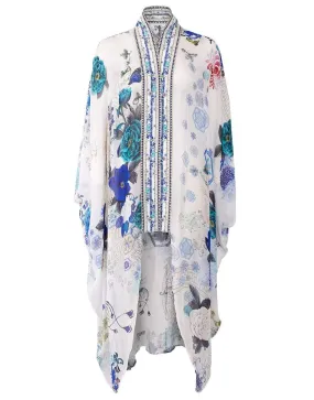 White Side of The Moon Kimono Collar Layer