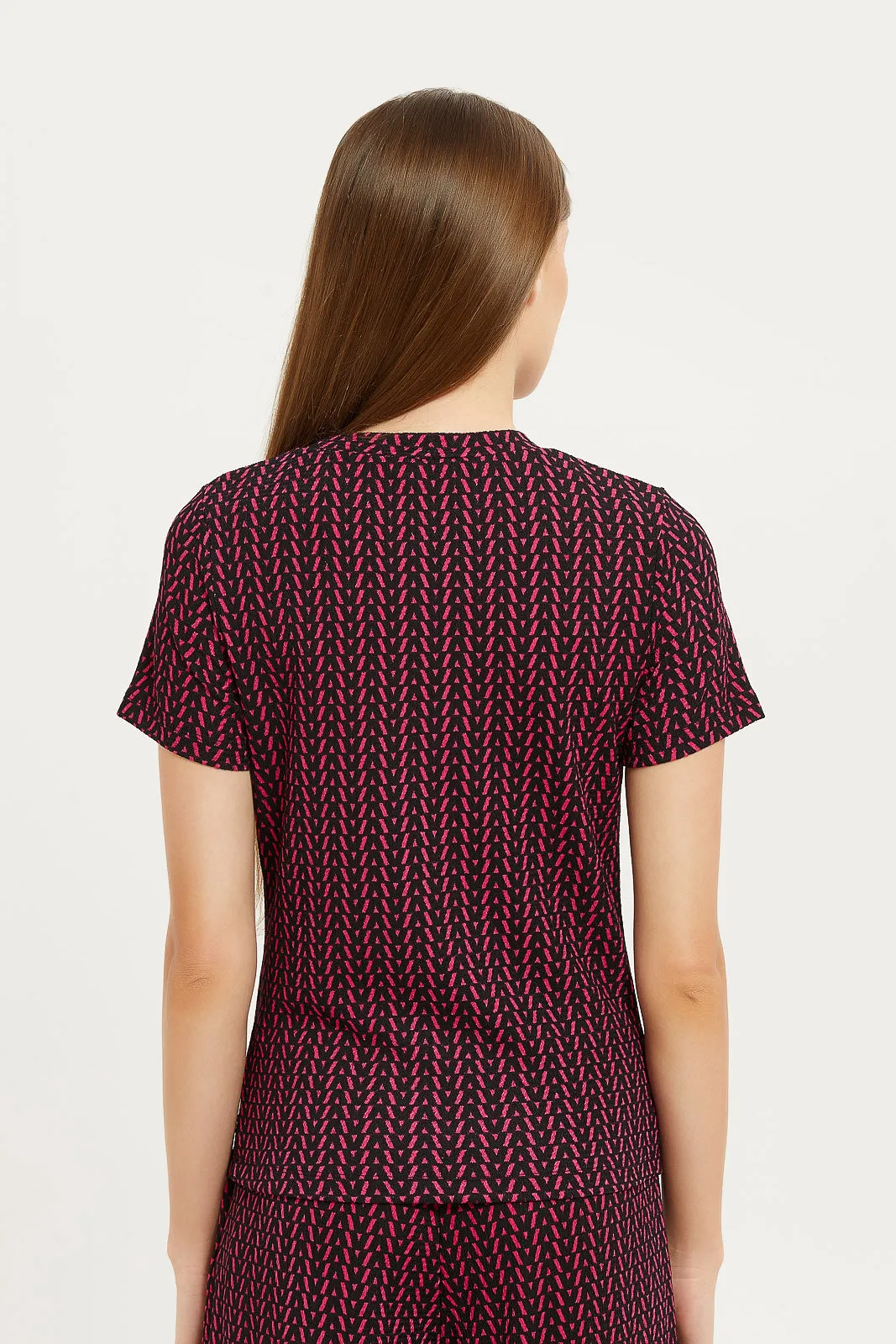 Women Red Printed Top