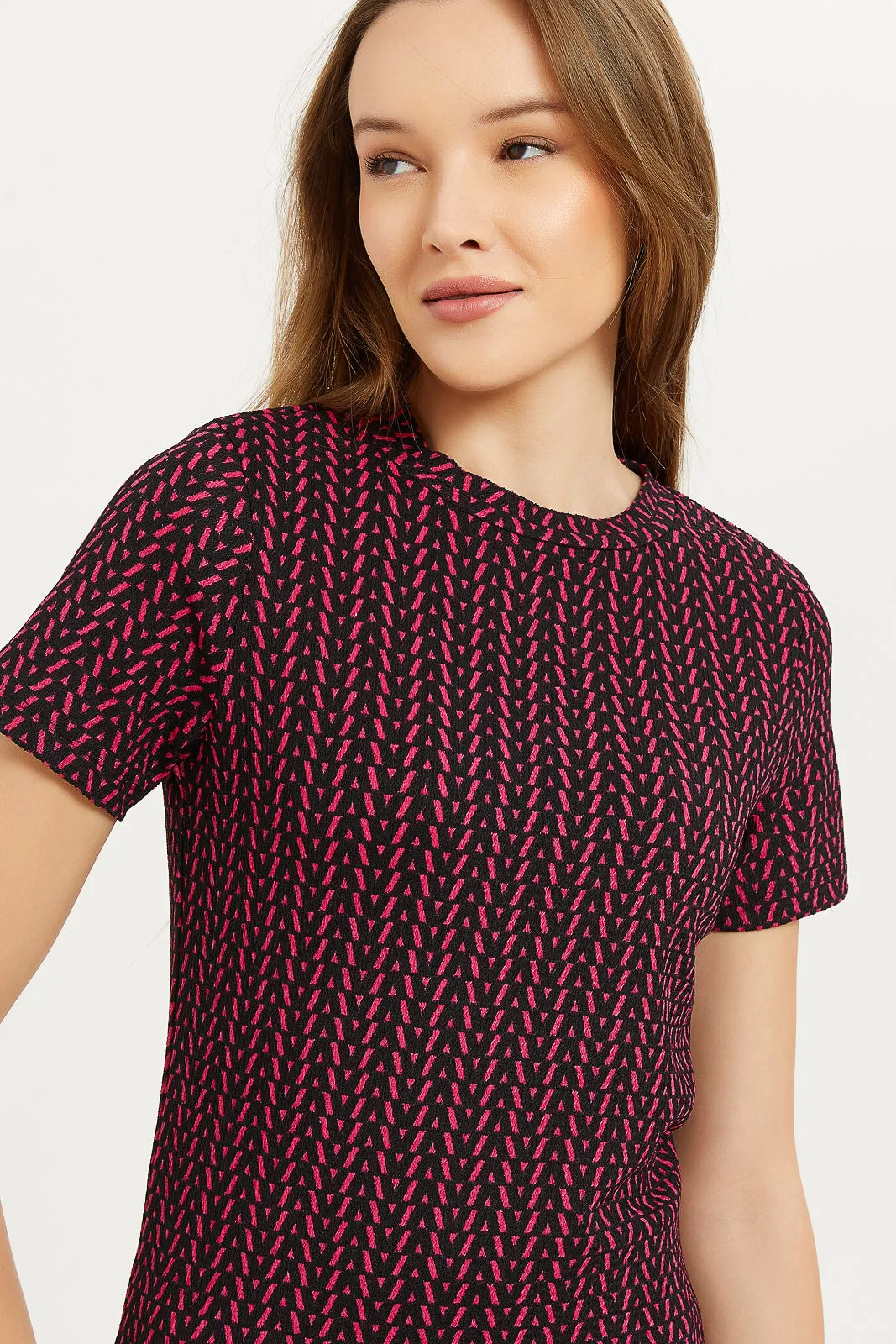 Women Red Printed Top