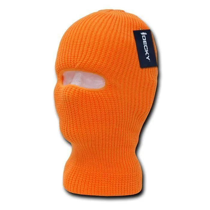 Youth Kids Girls Boys Balaclava Beanies Neon Fluorescent Ski Eye Hole Face Mask