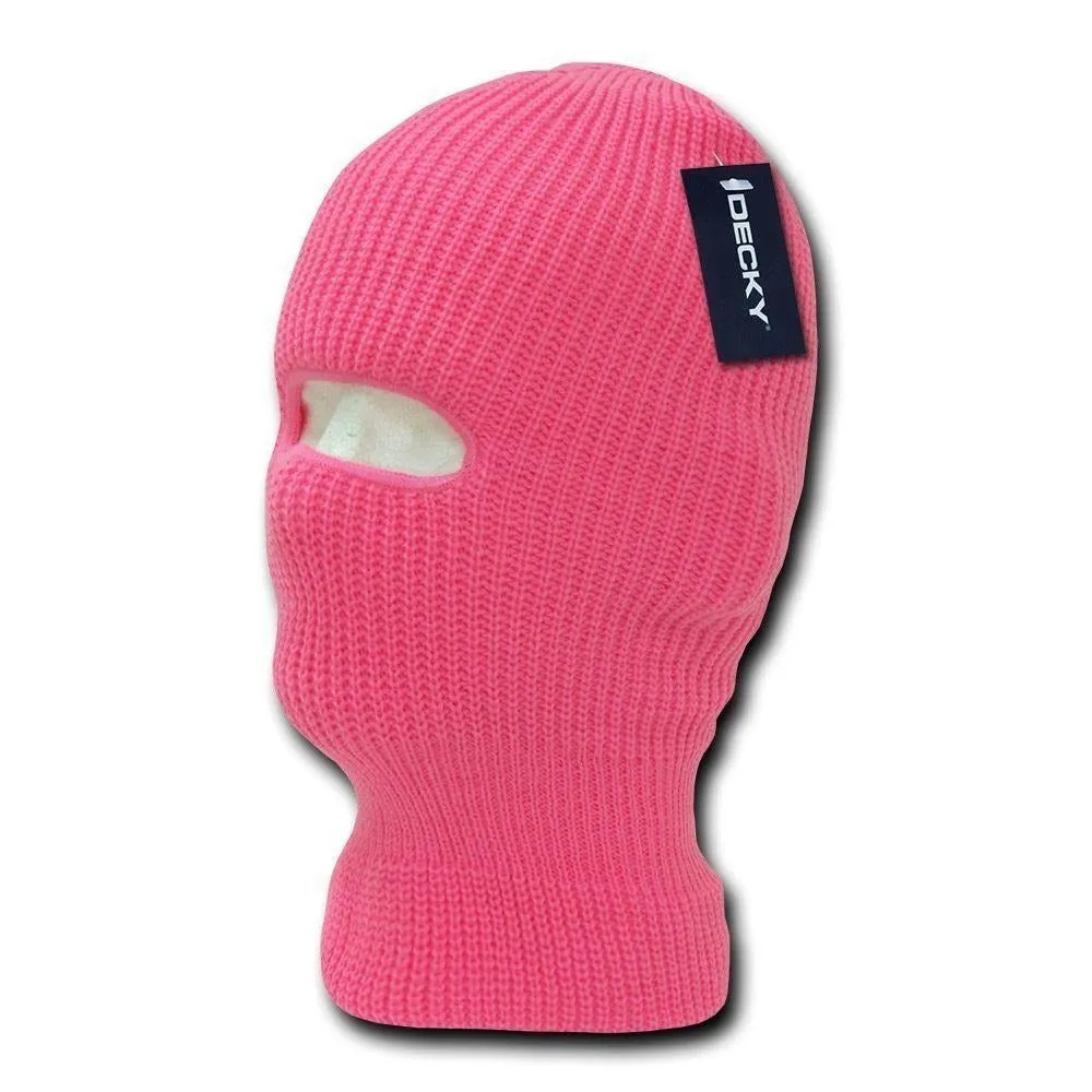 Youth Kids Girls Boys Balaclava Beanies Neon Fluorescent Ski Eye Hole Face Mask