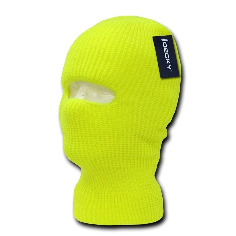 Youth Kids Girls Boys Balaclava Beanies Neon Fluorescent Ski Eye Hole Face Mask