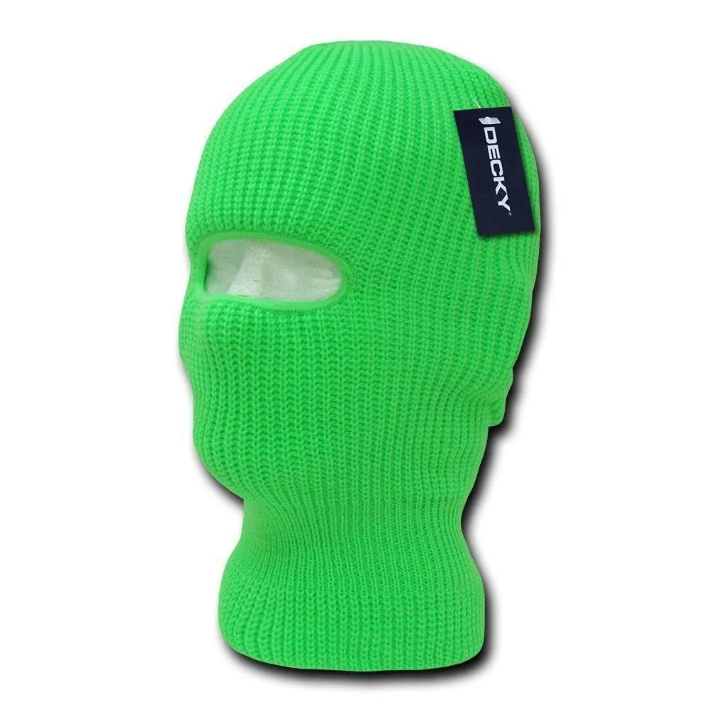 Youth Kids Girls Boys Balaclava Beanies Neon Fluorescent Ski Eye Hole Face Mask